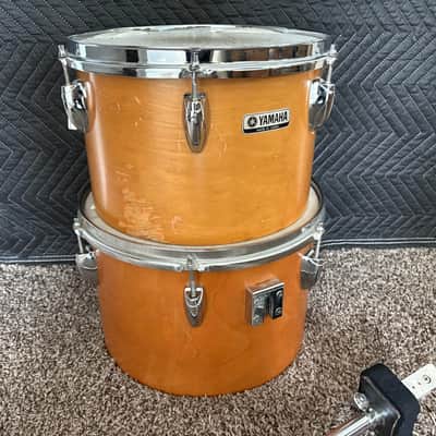 Yamaha Vintage 8000 Series Concert Toms - 12" and 13" - 70s/80s - Real Wood Finish image 3