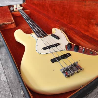 Fender Jazz Bass 1965 Refinish Olympic White ALL ORIGINAL PARTS image 3