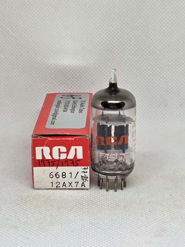 RCA, NIB Made By GE 6681 / 12AX7A Gray Plate Perfectly Balanced Single NOS ECC83 12AX7 image 1