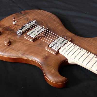 Thomas Cherry Guitar Used Custom Boutique "Jaeloe" style electric guitar. One of a kind. 2025 - Natural bare wood open grained oil finish image 11
