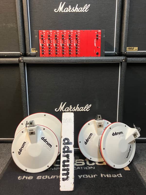Ddrum Clavia Electronic Kit Module + Pads 1980s - White/Red image 1