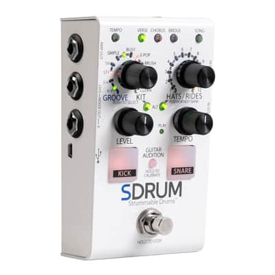 DigiTech SDrum Strummable Drum Pedal for Guitarists and Bassists with BeatScratch Technology (White) image 2