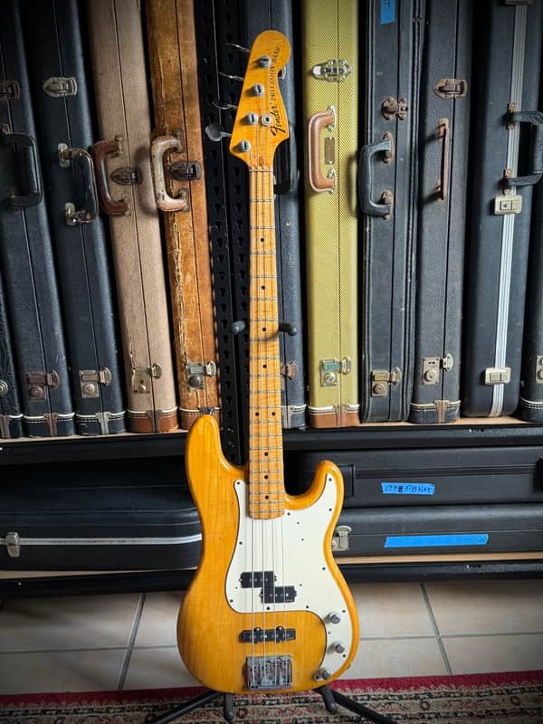 1973 Fender Precision Bass with Maple Fretboard in Natural Finish image 1