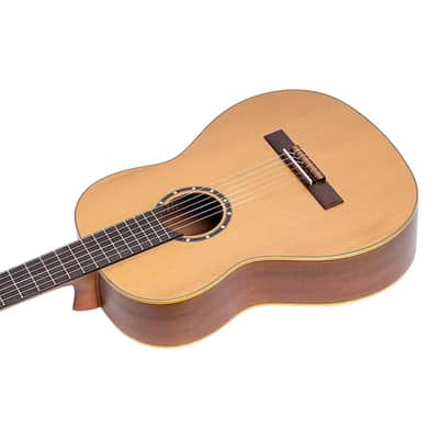 Ortega R131L Family Series Pro Solid Cedar Top Mahogany Neck Nylon 6-String Classical Acoustic Guitar w/Gig Bag For Left Handed Player image 9