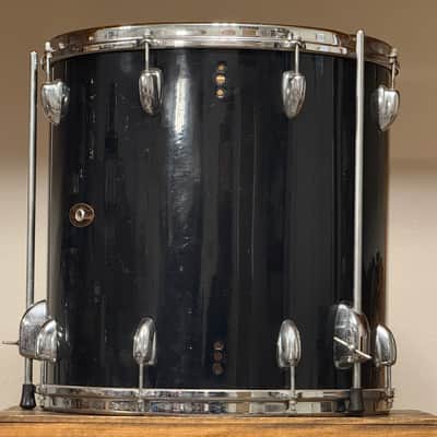 1970's Slingerland 16" Black 16x16 Floor Tom 3-Ply Maple image 3