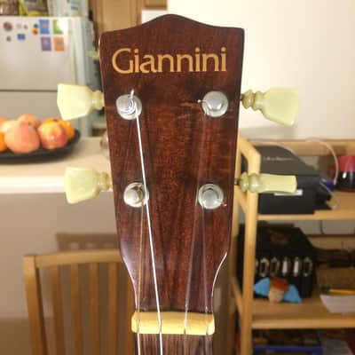Vintage 70s Giannini Baritone Ukulele Uke Made in Brazil Gibson Tuners w/ case image 5