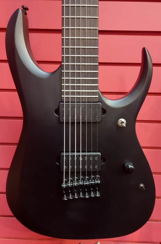 Ibanez RGDRB71-BKF Iron Label 2025 - Present - Black Flat image 1