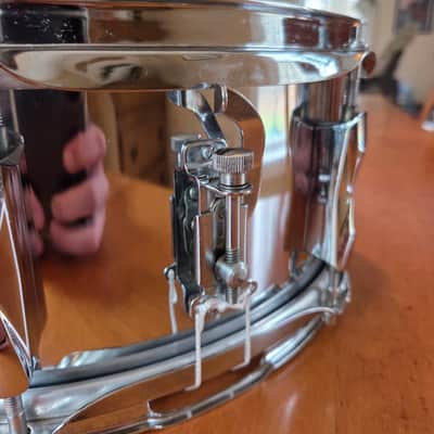 Premier Olympic 5.5x14" chrome over steel (COS) snare drum 1970s image 6