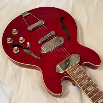 2020 Epiphone Casino Coupe - Small Body (Les Paul Size) Casino - Cherry - Free Pro Setup image 3