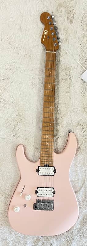 Charvel Pro-Mod DK24 HH 2PT CM LH Electric Guitar, Caramelized Neck, Shell Pink image 1