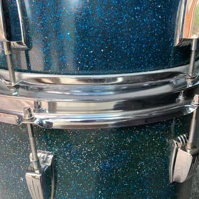 Ludwig No. 987 "Super Beat" Outfit 9x13 / 16x16 / 14x20" Drum Set with Keystone Badges - Blue Sparkle image 18