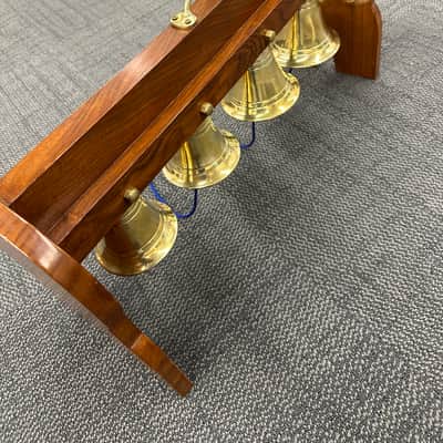 Temple Bell Set, Indian , 4 Bells, Pooja Bells, Puja, Brass Hanging Bells - EXCELLENT #2 image 1