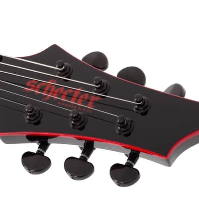 Schecter Sunset-6 Red Dawn Gloss Black image 11