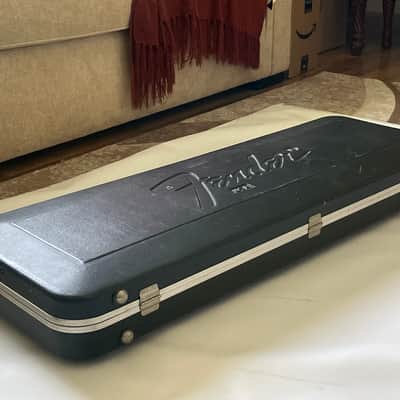 1990's Fender USA Stratocaster Telecaster Black Molded Hardshell Guitar Case Butterfly Latches image 7
