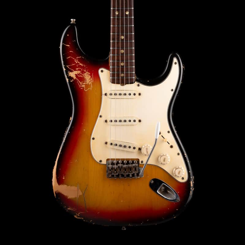 Vintage 1970 Fender Stratocaster 3-Tone Sunburst With Soft Case image 1