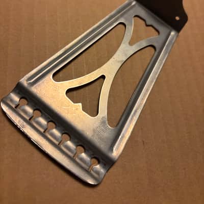 1950s Harmony Acoustic Flat Top Guitar Tailpiece NOS 1711 1940s - Chrome image 4