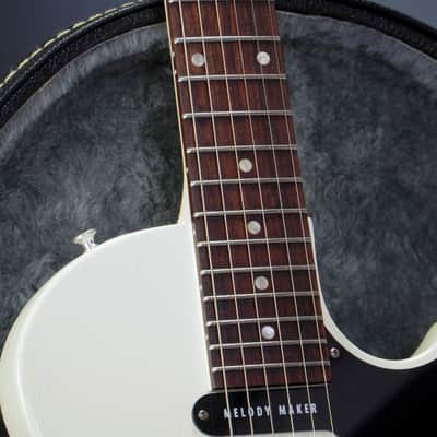 2009 Gibson Melody Les Paul Maker Worn White Nitro Single Cut  w/Hard Case image 5