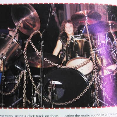 Scott Rockenfield's Queensryche 1984 Warning Tour Ludwig Drum Set, Plus Extras.  Authenticated image 5