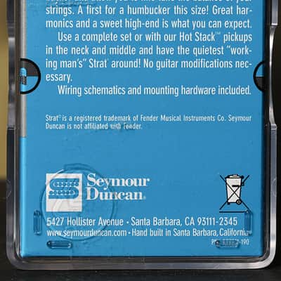 Seymour Duncan SJBJ-1 JB Jr Strat Pickup Middle/Neck BLACK Fender Stratocaster image 2
