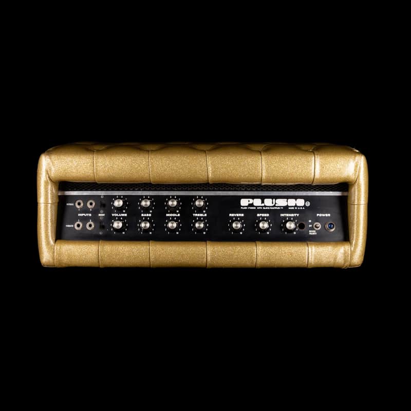 Used Vintage 1960's Plush P1000S Tuck & Roll Gold Tube Guitar Amp Head image 1