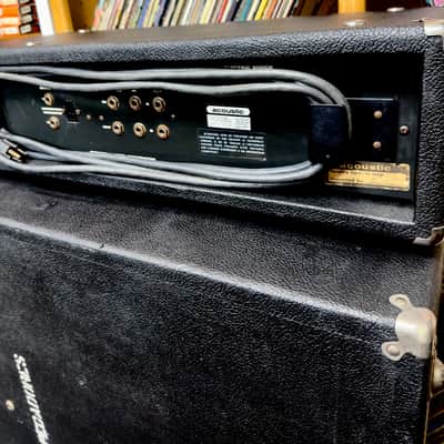 1978 Vintage Acoustic Control Corp Model 330 Head & Model 403 4x12 Cabinet Stack - 1970s Blue-Face Solid State Powerhouse image 7