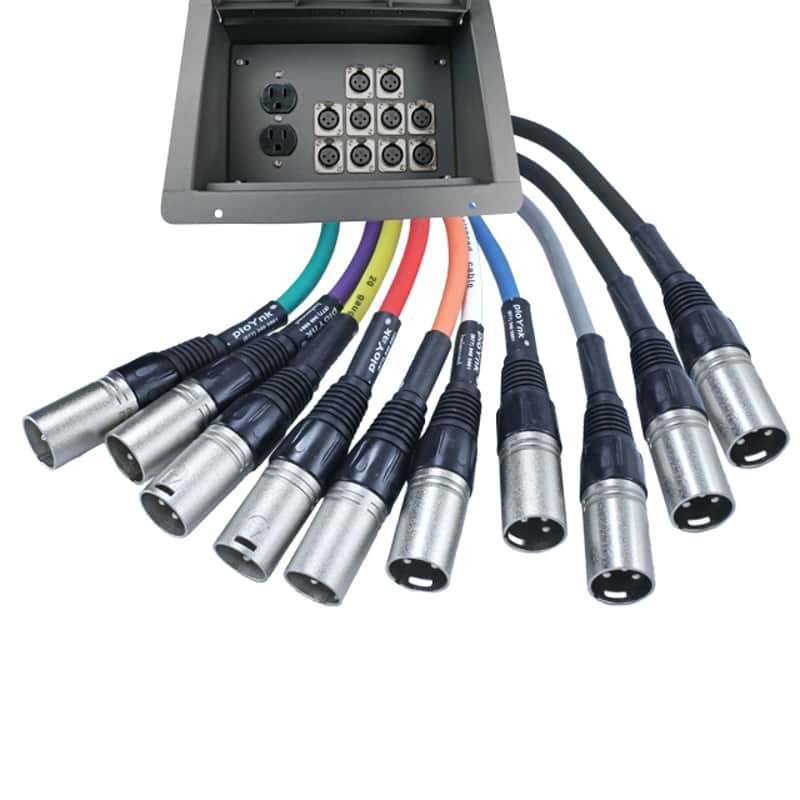 FBL10+AC Recessed Floor Box With 10 XLRF +AC -PREWIRED image 1