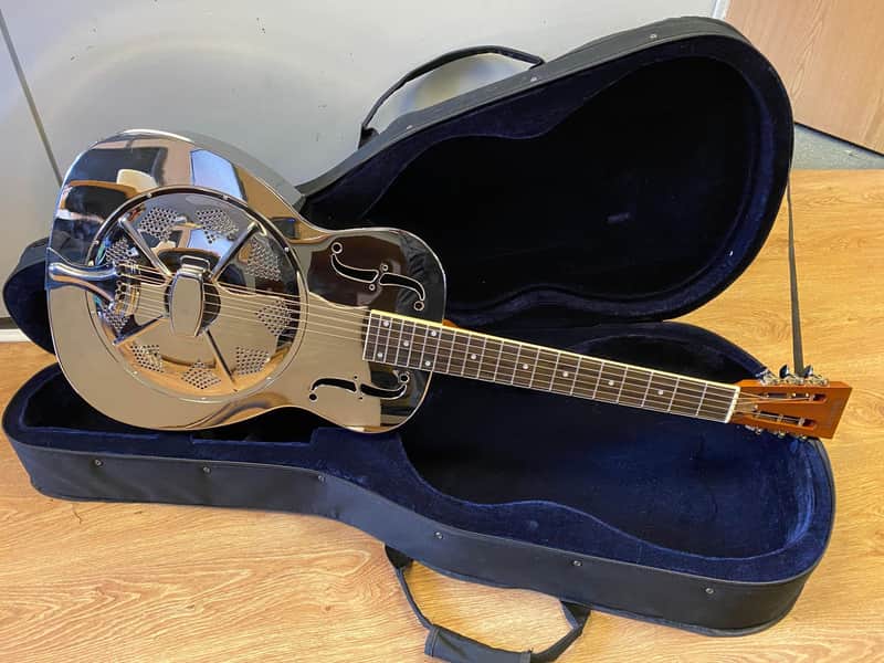 Ashbury AR-46 Resonator Chrome Acoustic Guitar image 1