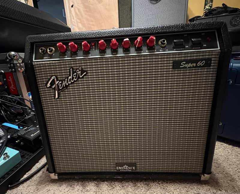 Fender Super 60 2-Channel 60-Watt 1x12" Guitar Combo 1988 - 1992 - Black