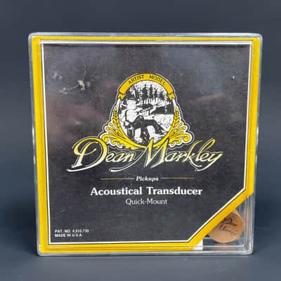Vintage Dean Markley Artist Model Acoustical Transducer Quick-Mount Pickup USA w/ Case image 3