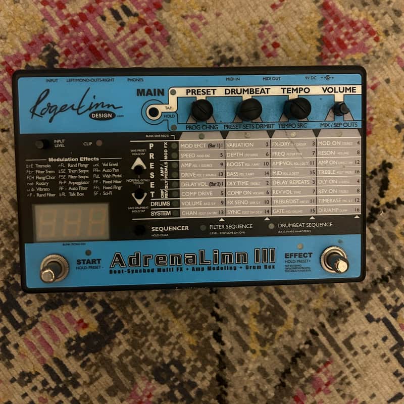 Roger Linn AdrenaLinn III Blue 2010s | Reverb