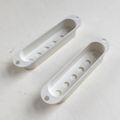 2 Vintage Fender USA Made Stratocaster Guitar Pickup Covers Natural Relic Strat image 3