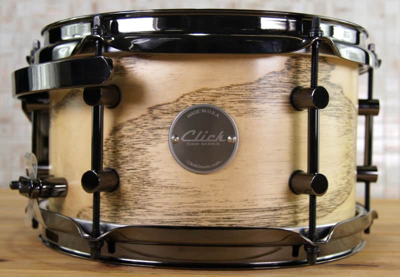 Click Custom Icon Snare Drum 5.5x10 Ash 8ply Desert Sand Satin Oil image 1