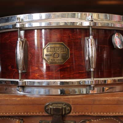 1970's Gretsch '4157' Snare Drum 5.5”x14" in Walnut image 1