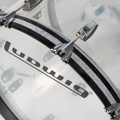 Ludwig Vistalite FAB 3-Piece Shell Pack - 22/16FT/13, Clear image 4