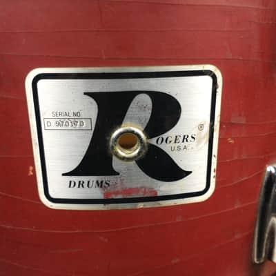 Rogers "Big R" 13" x 9" Rack Tom Cherry USA image 2