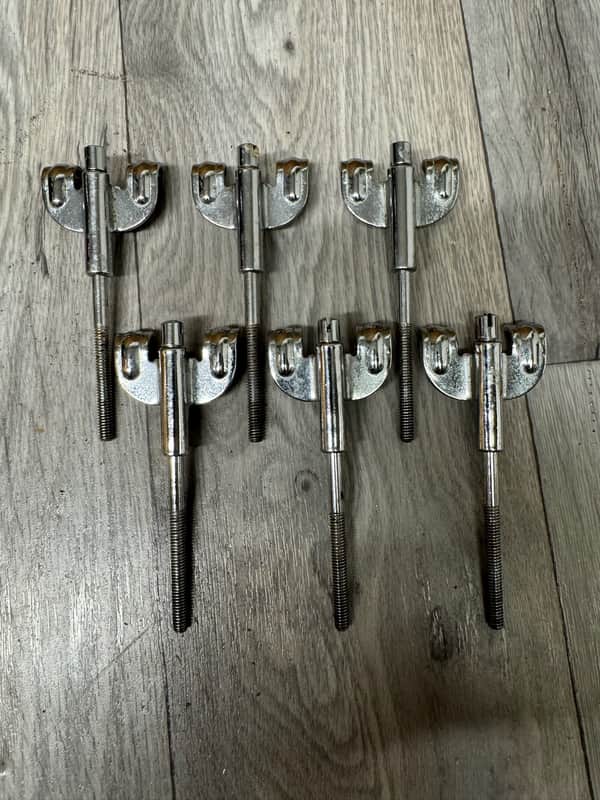 Vintage Premier Bass Drum Tension Rods & Claws Hardware x6 #OM9 image 1