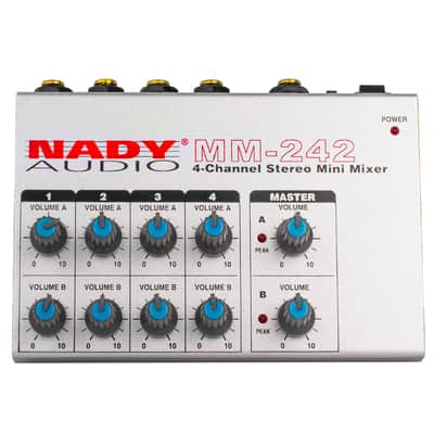 Nady MM-242 8-Channel / 4-Channel Stereo Mini Mixer