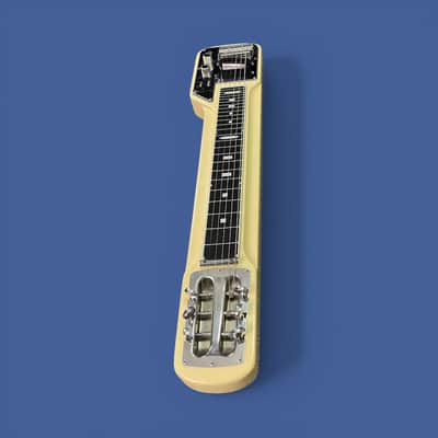 Guyatone Vintage Rare 1960s HG-92 Double Pickup Lap Steel MIJ Aged Ivory with Soft Case image 7