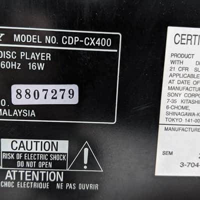 Sony CDP-CX400 Mega Storage 400 CD Compact Disc changer - For Parts or Repair image 11