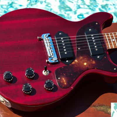 70's Univox TV-2R Limited Edition Lawsuit Open Book Headstock LP Special Double Cut image 3