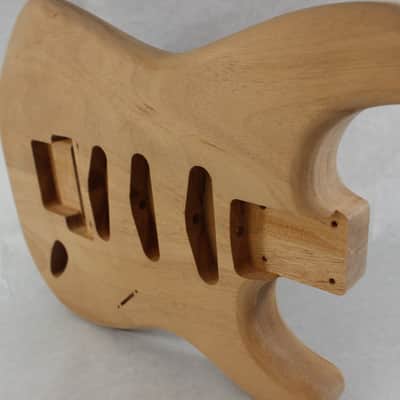 Unfinished Mahogany SSS guitar body - fits Fender Strat Stratocaster neck Floyd Rose J1116 image 6