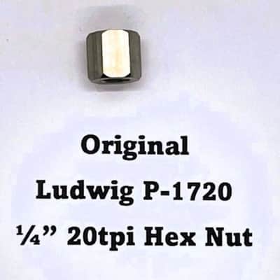 Ludwig P-1720 High Profile 1/4" 20 tpi Hex Nuts for P-1216A Mounts (65-68) NOS (New Old Stock) image 3
