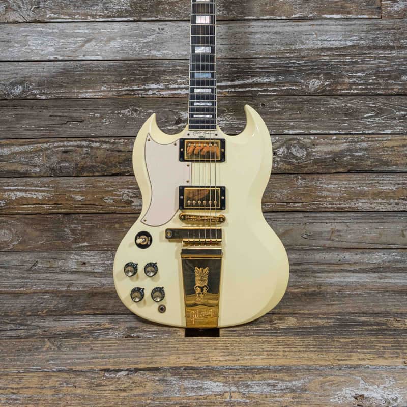 Gibson Custom Shop Elliot Easton Left-Handed SG - White & Gold w/Cs & Box
