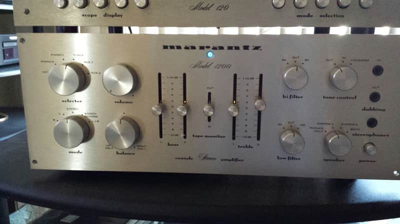 Marantz 1200 71-73 Silver/Black /115b Tuner 74-76 image 1
