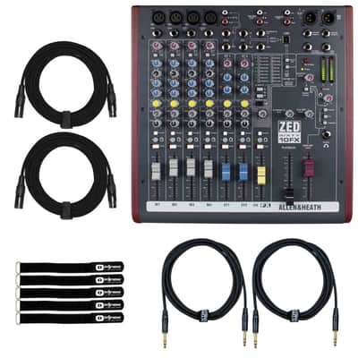 Allen & Heath ZED60-10FX 10 Channel Multipurpose FX PA Live Mixer w Effects & C image 1