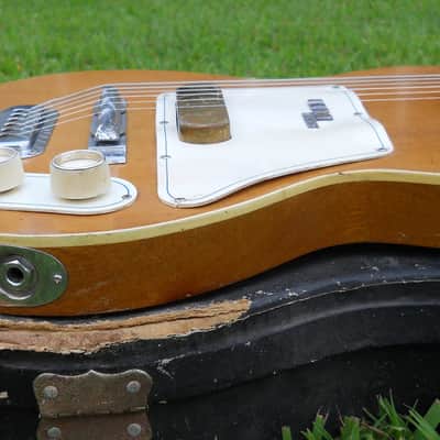 Vintage 60's Guyatone LG40 Original And Complete With Case, Natural, VGC, RARE! image 12