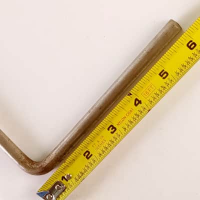 Ludwig 3/8x6"x16"Cymbal L-Arm Rod Nickel Vintage 40s Bass Drum Mount Holder USA image 3