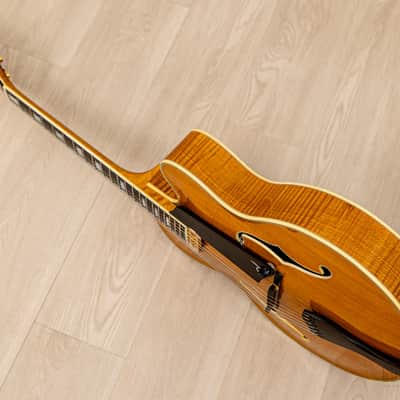 1991 Benedetto Manhattan Cutaway Archtop Electric Guitar Blonde, Near-Mint w/ DeArmond Rhythm Chief 1100, Case image 14