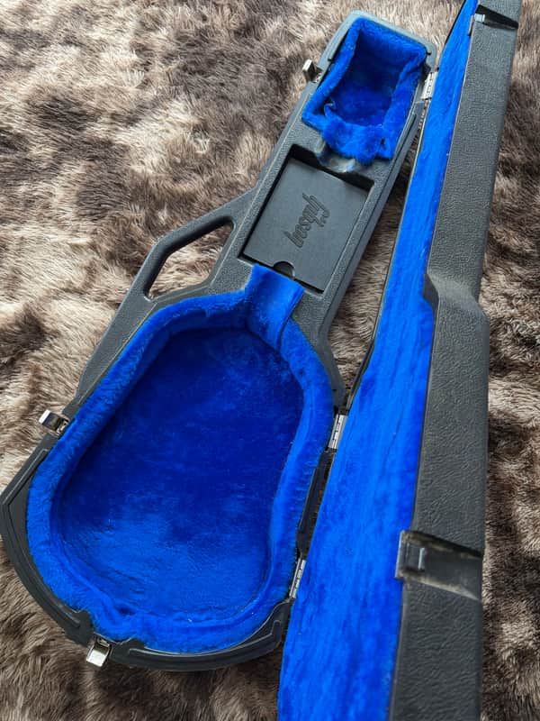 1980s Gibson Les Paul / SG Chainsaw Gen 3 Vintage Hard Case - Black / Blue image 1