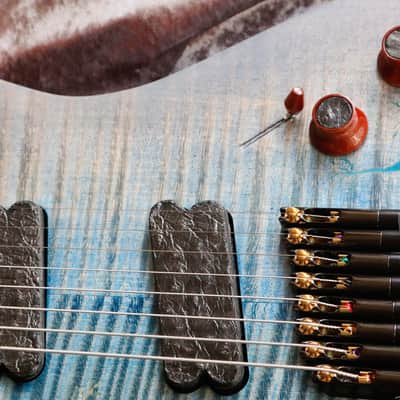 GB Liuteria Custom Boutique kapooya 8 string fanned Lichtenberg effect edition image 15